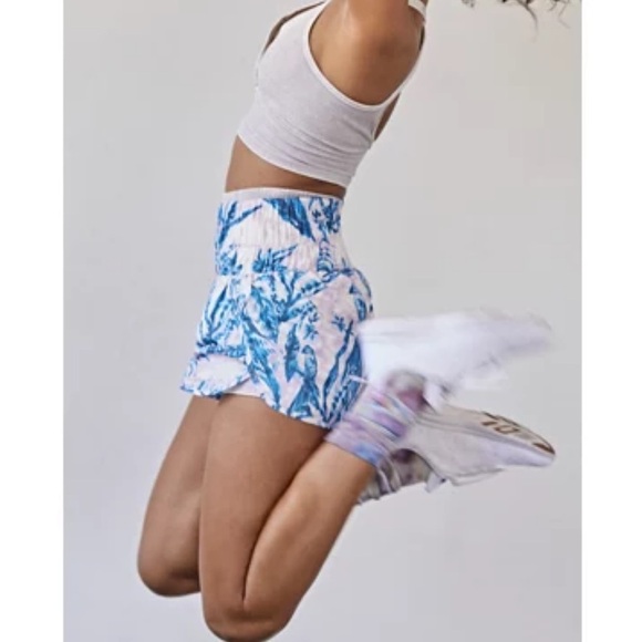 Free People The Way Home Short Tropical White Blue Sz S - Picture 1 of 16